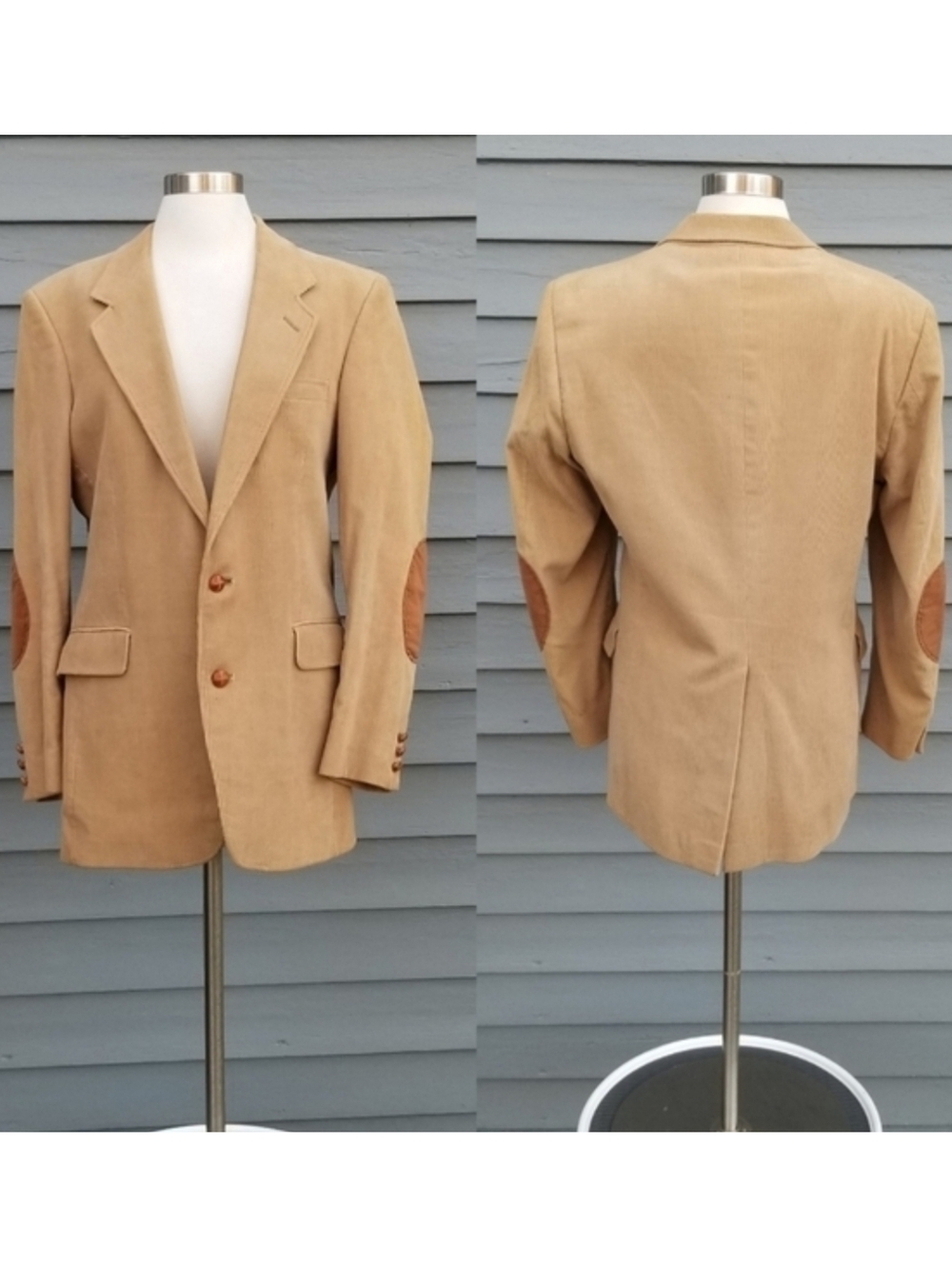 Vintage 70s Kupp Western Cowboy Corduroy 2 Button Blazer Coat Jacket Mens Medium